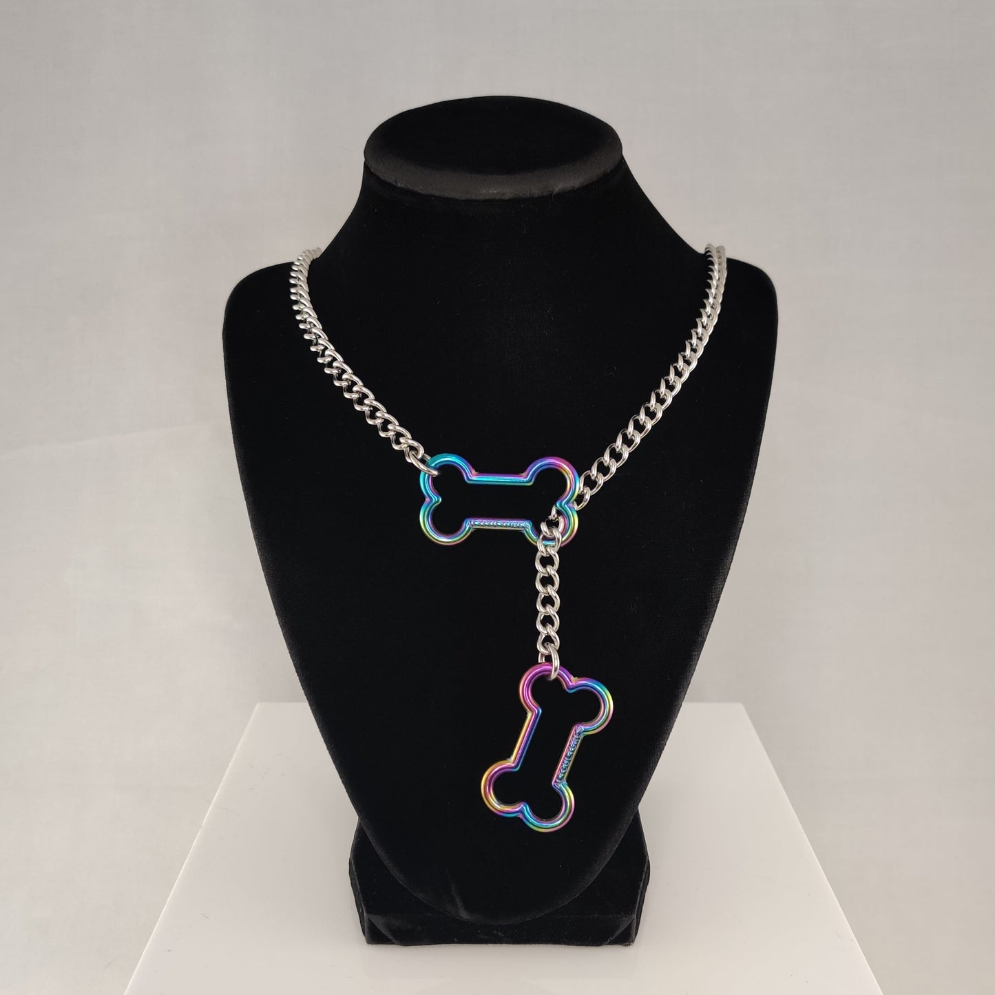Rainbow Doggy Bone slip chain