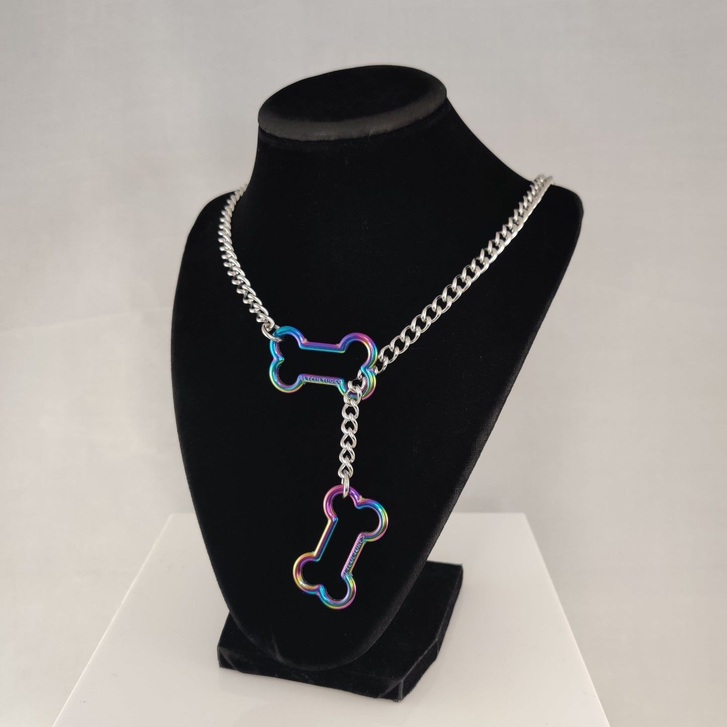 Rainbow Doggy Bone slip chain