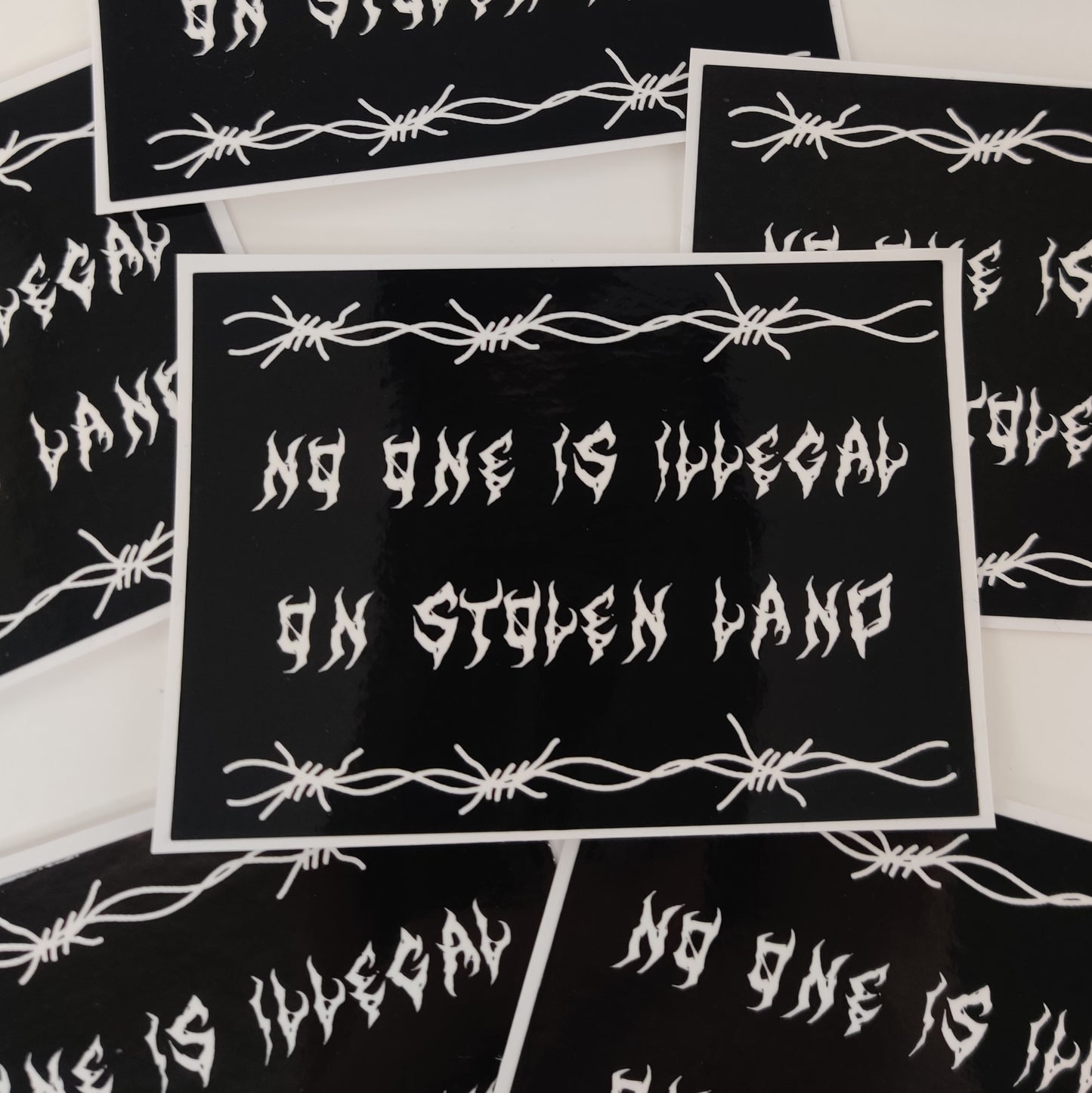 *Imperfect* No one is illegal sticker