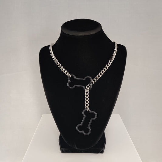 Black Doggy Bone slip chain