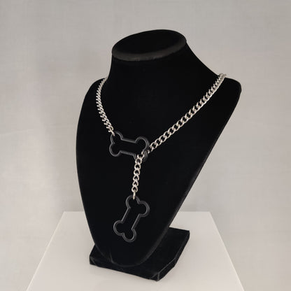 Black Doggy Bone slip chain