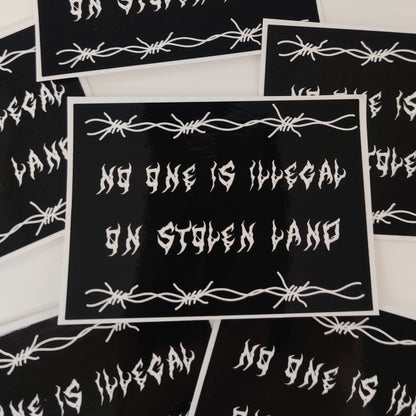 *Imperfect* No one is illegal sticker