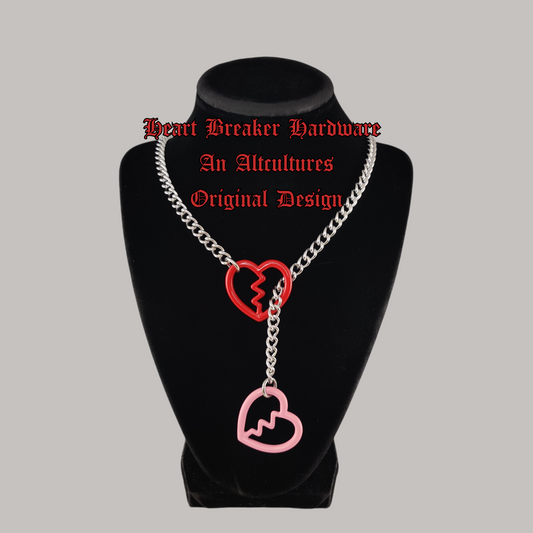 Colorful Mismatched Heart Breaker slip chain