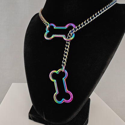 Colorful Doggy Bone slip chain