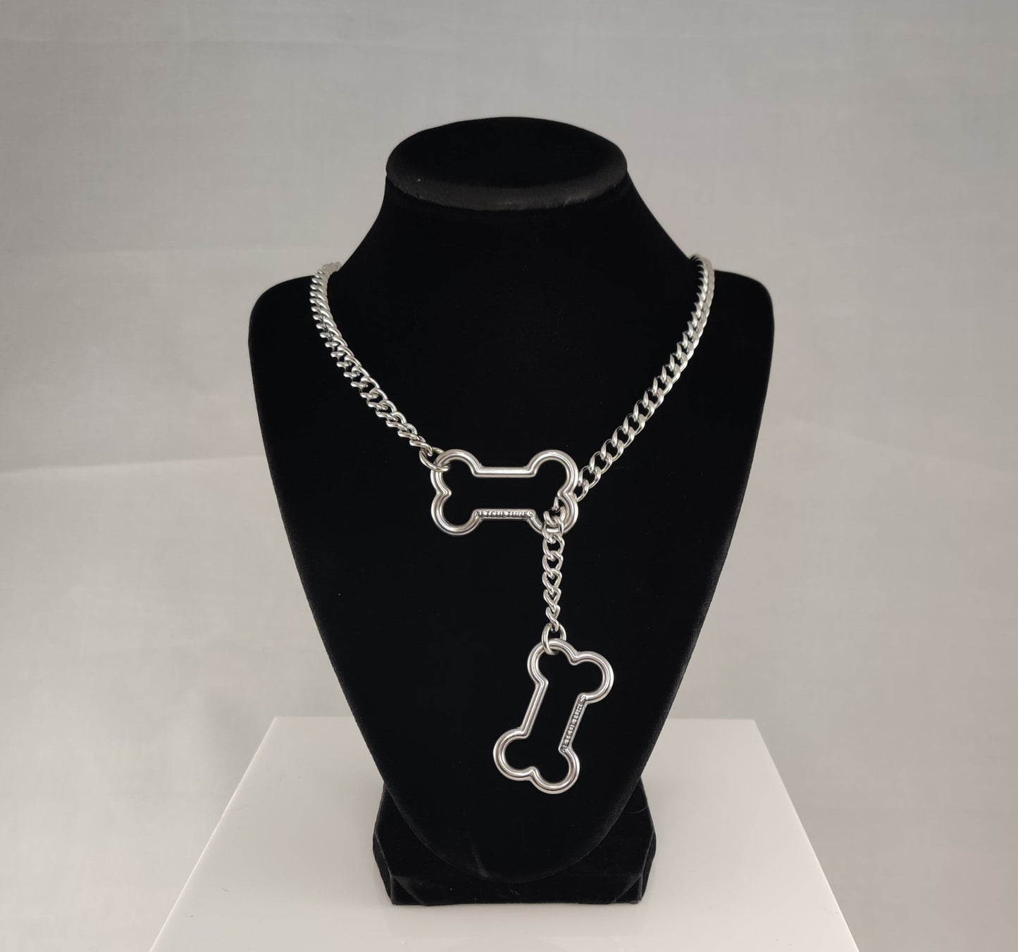 Silver Doggy Bone slip chain