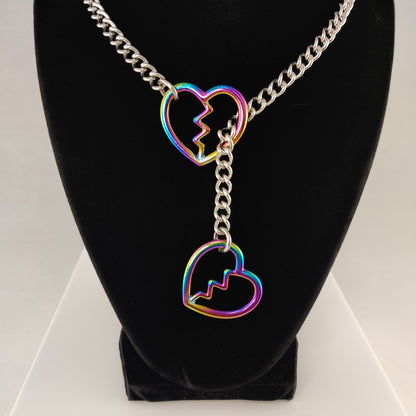 Rainbow Heart Breaker slip chain