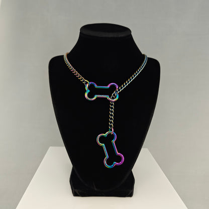 Colorful Doggy Bone slip chain
